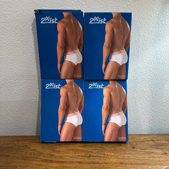 2(x)ist Pulse! Contour Pouch Briefs – Set of 4, Size Medium – Vintage Deadstock, - Picture 3 of 5